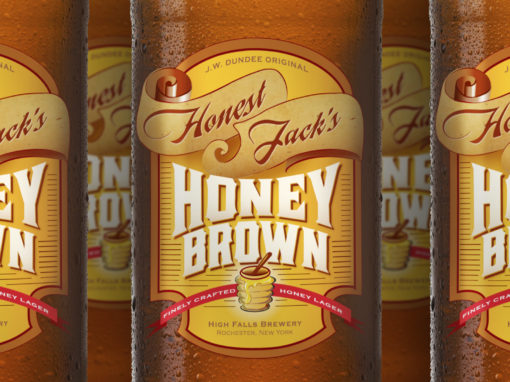 Honey Brown Beer Label Design