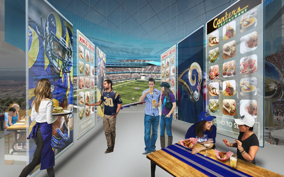 Future Concessions Concept Design for Hospitality Sports Stadium