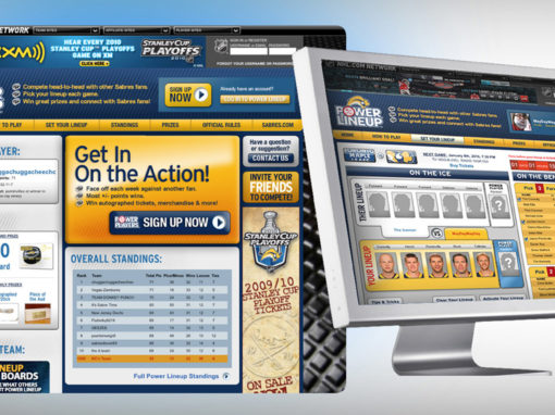 Hockey Team Website Game Mockup Design