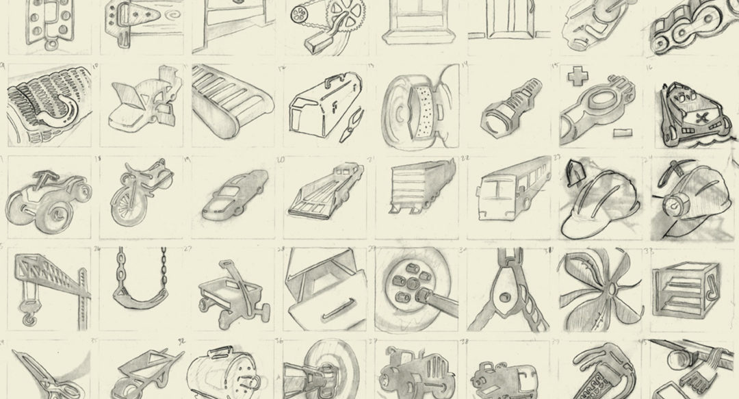 Icon System Sketch Drawings