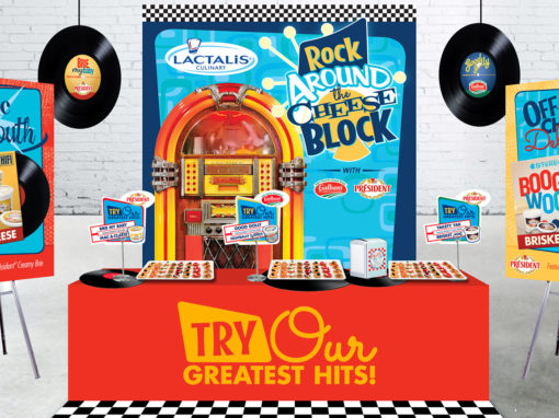 Jukebox Theme Event Design for Corporate Meeting including Product Sampling