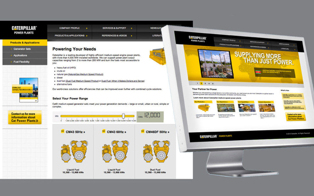 Heavy Machinary Website Design for Caterpillar Power Systems