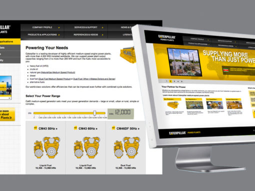 Heavy Machinary Website Design for Caterpillar Power Systems