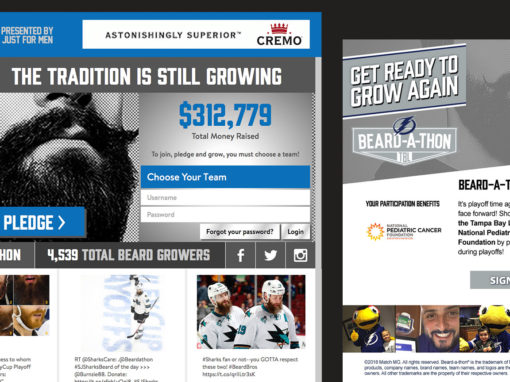 Hockey Fundraising Website Design – Beardathon.com