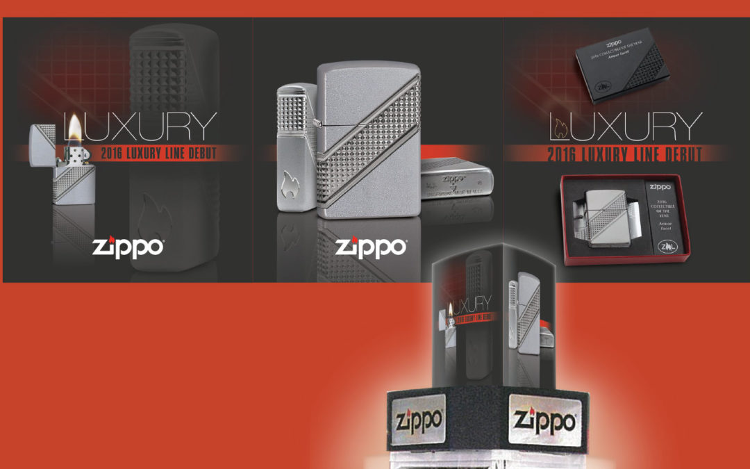 Luxury Product Point of Sale Graphic Design Zippo