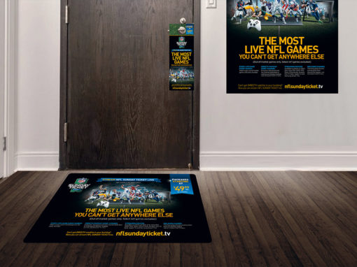 NFL Streaming Ad Campaign Floor Graphics Door Hangers