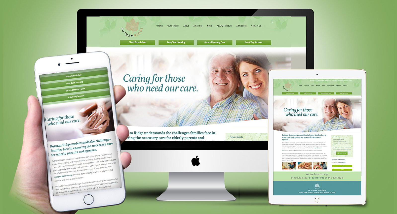 Nursing Home Assisted Living Website Responsive Design - Morse Design