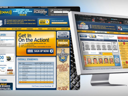 Sports Fantasy Game Website Design – Sabres Power Lineup